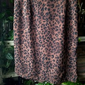 Animal print pencil skirt